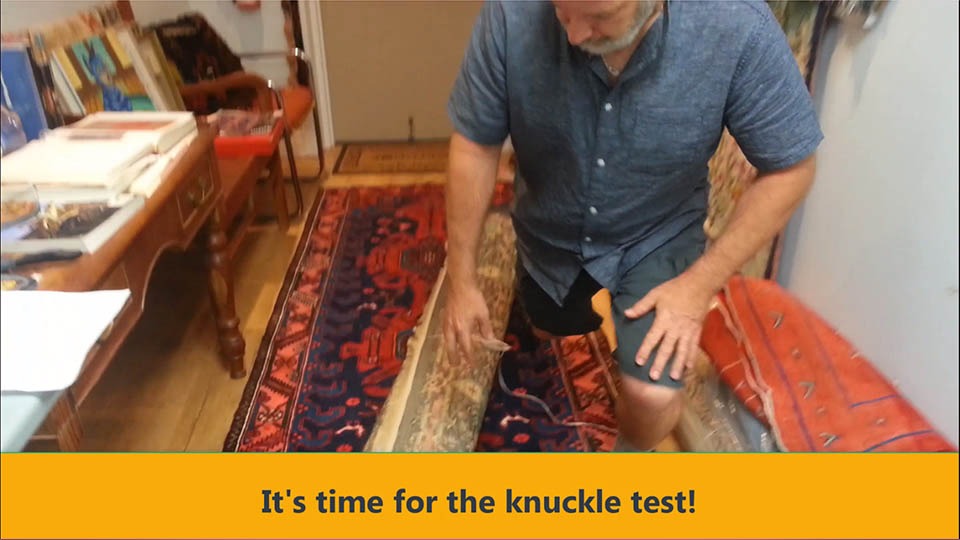 The test to see if area rugs scratch hardwood floors? 