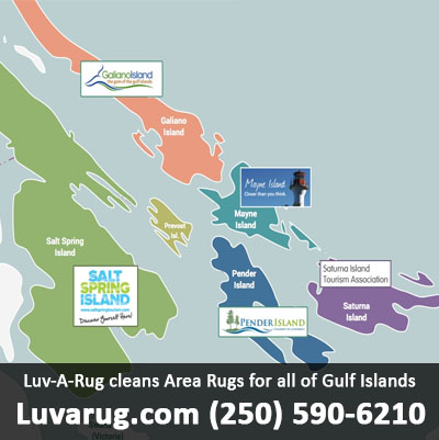 area rug carpet cleaning Gulf Islands BC by Luv-A-Rug