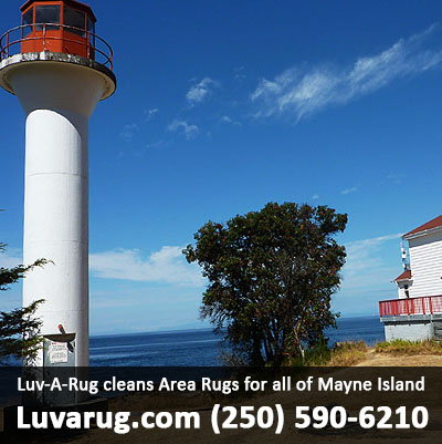 area rug carpet cleaning Mayne Island BC by Luv-A-Rug