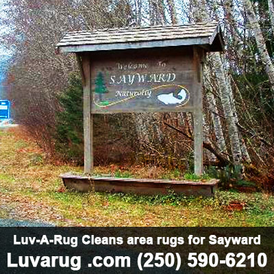 area rug carpet cleaning Sayward BC by Luv-A-Rug