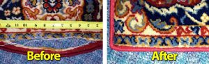 before and after repair binding by Luv-A-Rug