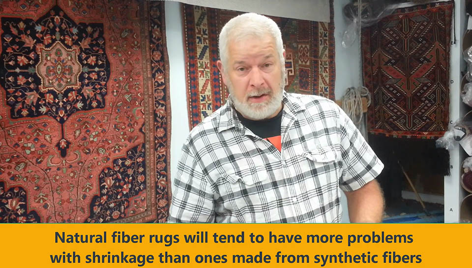 Why area rugs curl - natural fibers