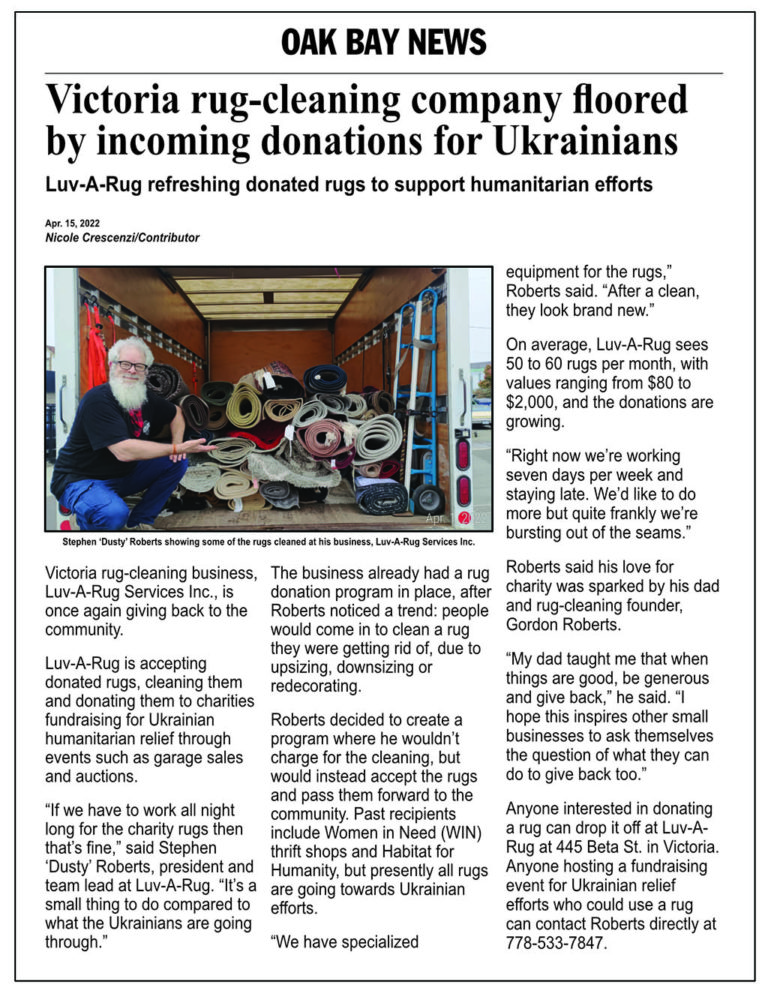 Donate Your Unwanted Rugs To LuvARug Services