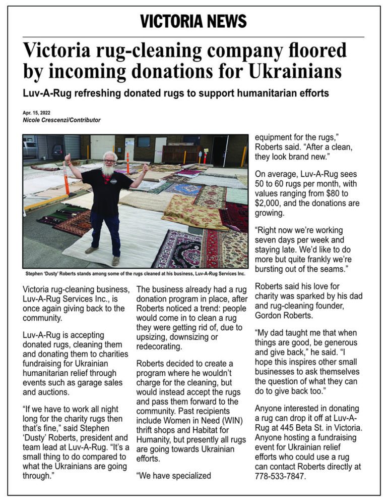 Donate Your Unwanted Rugs To LuvARug Services