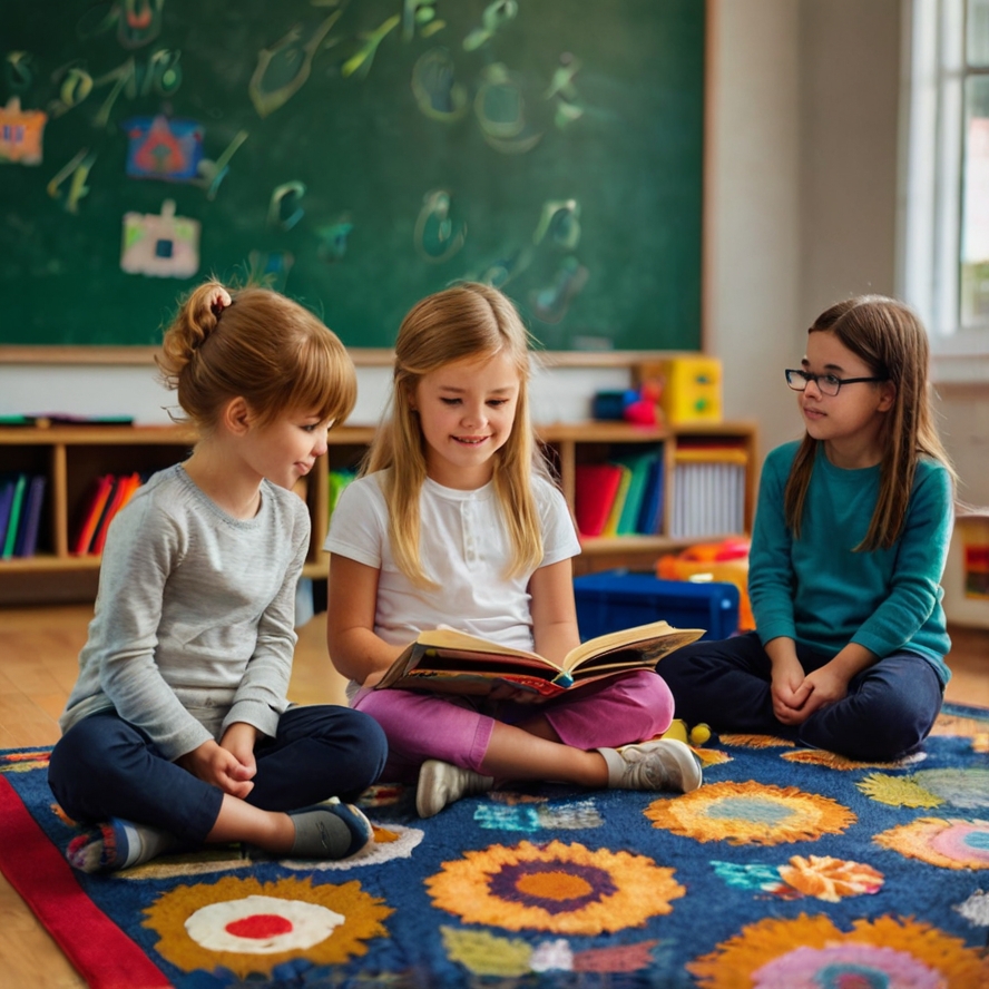 Victoria West Elementary Classrom Area rug cleaning by Luv-A-Rug Victoria BC